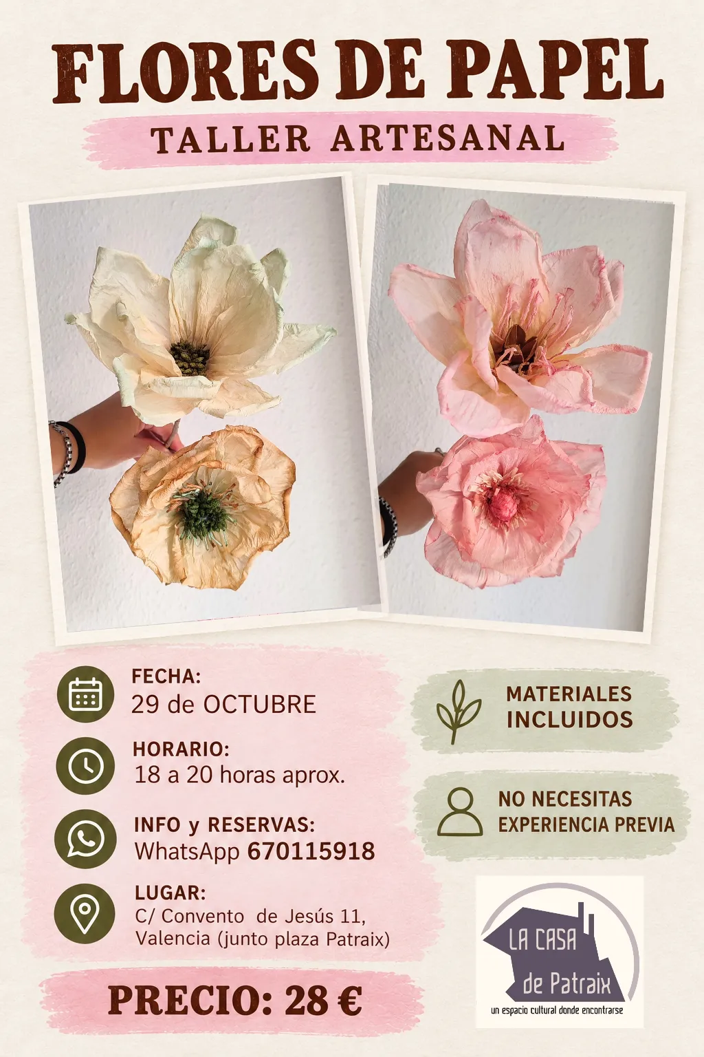 FLORES DE PAPEL – Taller Artesanal