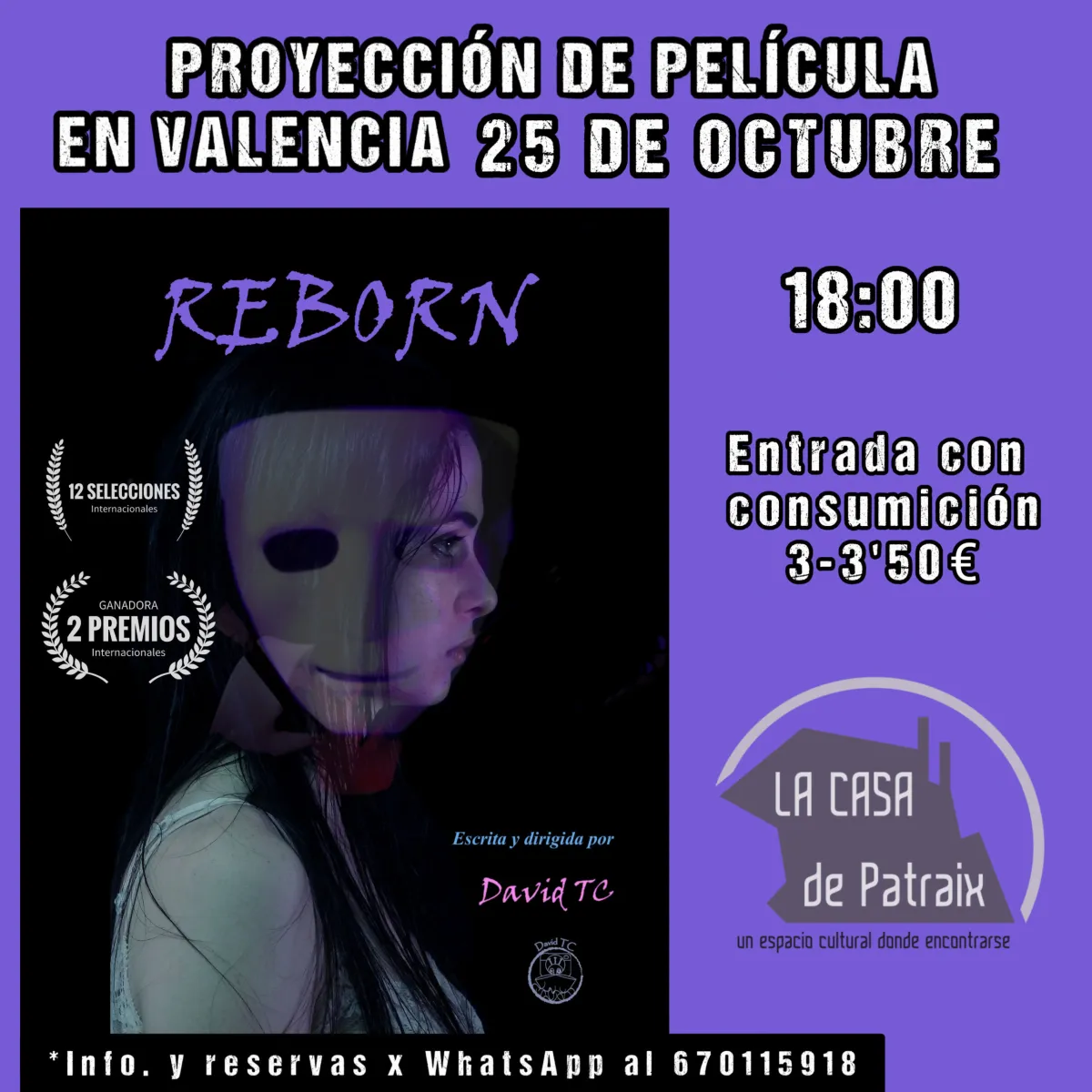 REBORN – Proyección de película – Actividad