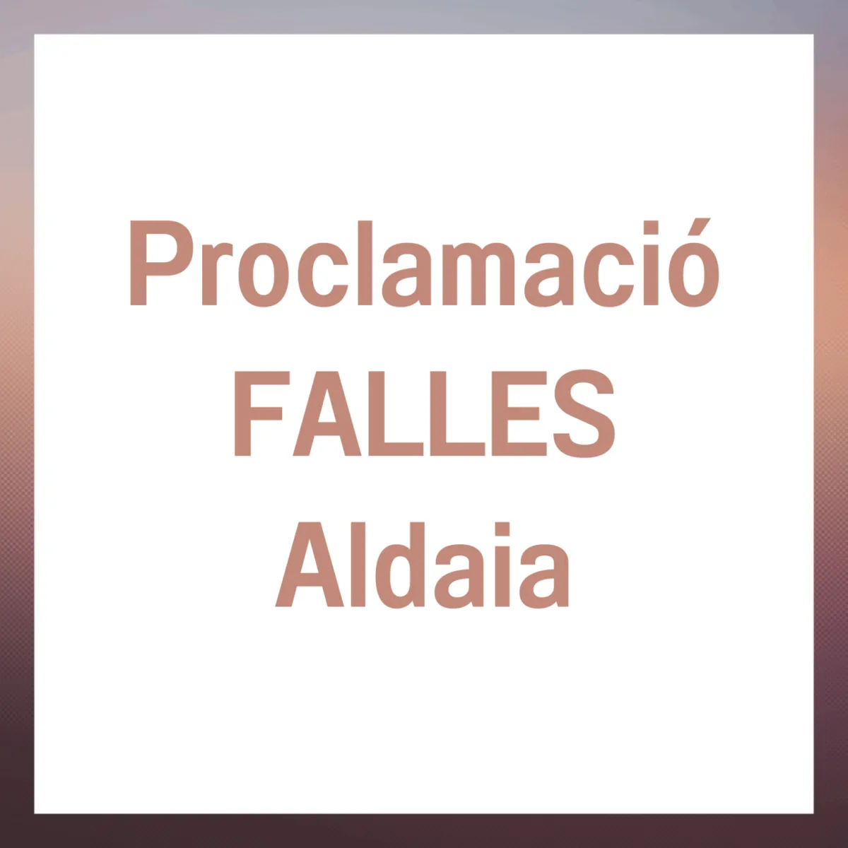 Proclamación Falla Santa Rita